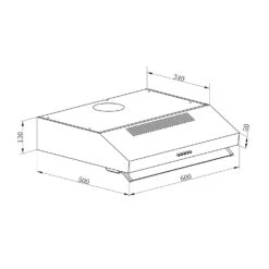 Purista Americana Dunstabzugshaube Baffle-Filter 306 M³/h -Haushaltsgeräte Geschäft 10035340 yy 0009 logo Klarstein Purista Americana