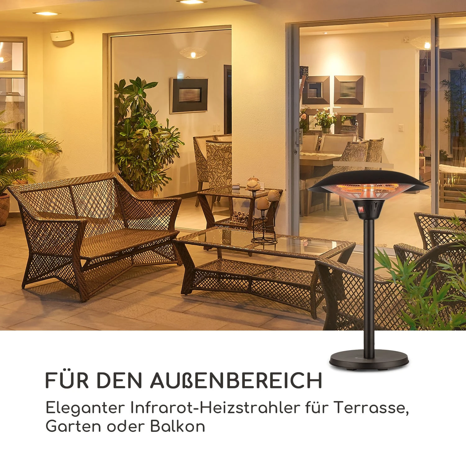 Loras Infrarot-Heizstrahler Carbon-Heizspiralen 2100W IP44 1 Loras Infrarot-Heizstrahler Carbon-Heizspiralen 2100W IP44