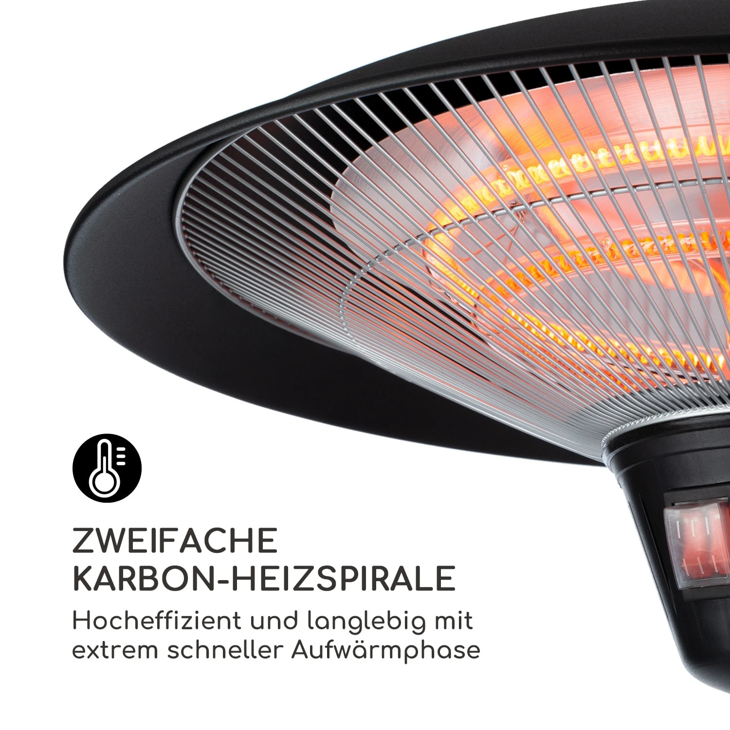 Loras Infrarot-Heizstrahler Carbon-Heizspiralen 2100W IP44 2 Loras Infrarot-Heizstrahler Carbon-Heizspiralen 2100W IP44 – Bild 2
