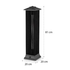 Heat Tower Infrarot-Heizstrahler 1500W Carbon-Heizelement IP55 -Haushaltsgeräte Geschäft 10035348 yy 0007 logo blumfeldt Heat Tower Infrarot Heizstrahler schwarz