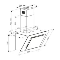 Eleonora 60 Dunstabzugshaube 426 M³/h Touch-Panel Ambiente-Licht -Haushaltsgeräte Geschäft 10035381 yy 0008 logo