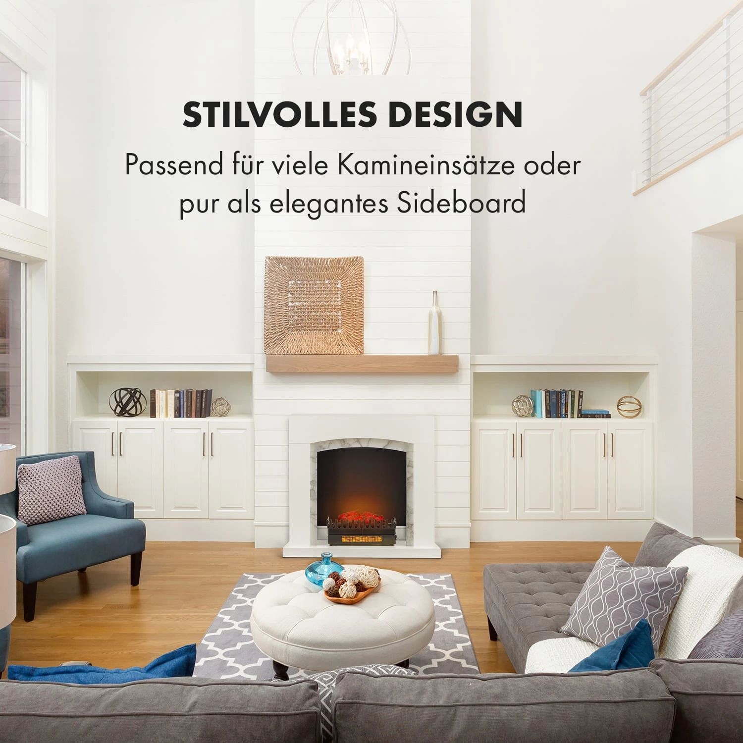 Studio Frame II Kamingehäuse MDF Marmordekoration 2 Studio Frame II Kamingehäuse MDF Marmordekoration – Bild 2