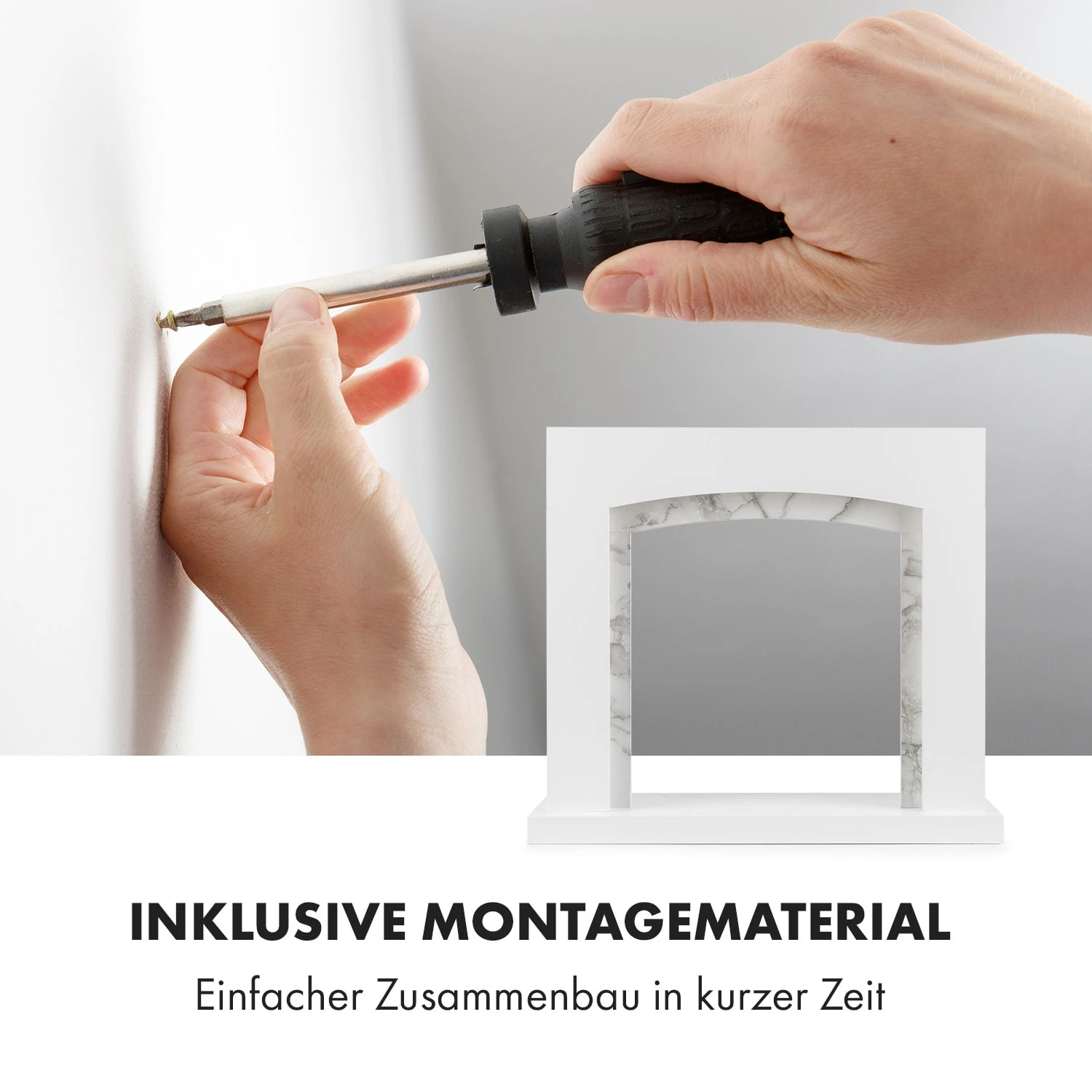 Studio Frame II Kamingehäuse MDF Marmordekoration 4 Studio Frame II Kamingehäuse MDF Marmordekoration – Bild 4