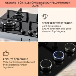 Illuminosa 4 Gaskochfeld 4-flammig Sabaf-Brenner Glaskeramik 12 Illuminosa 4 Gaskochfeld 4-flammig Sabaf-Brenner Glaskeramik -Haushaltsgeräte Geschäft 10035464 de 0004 usp