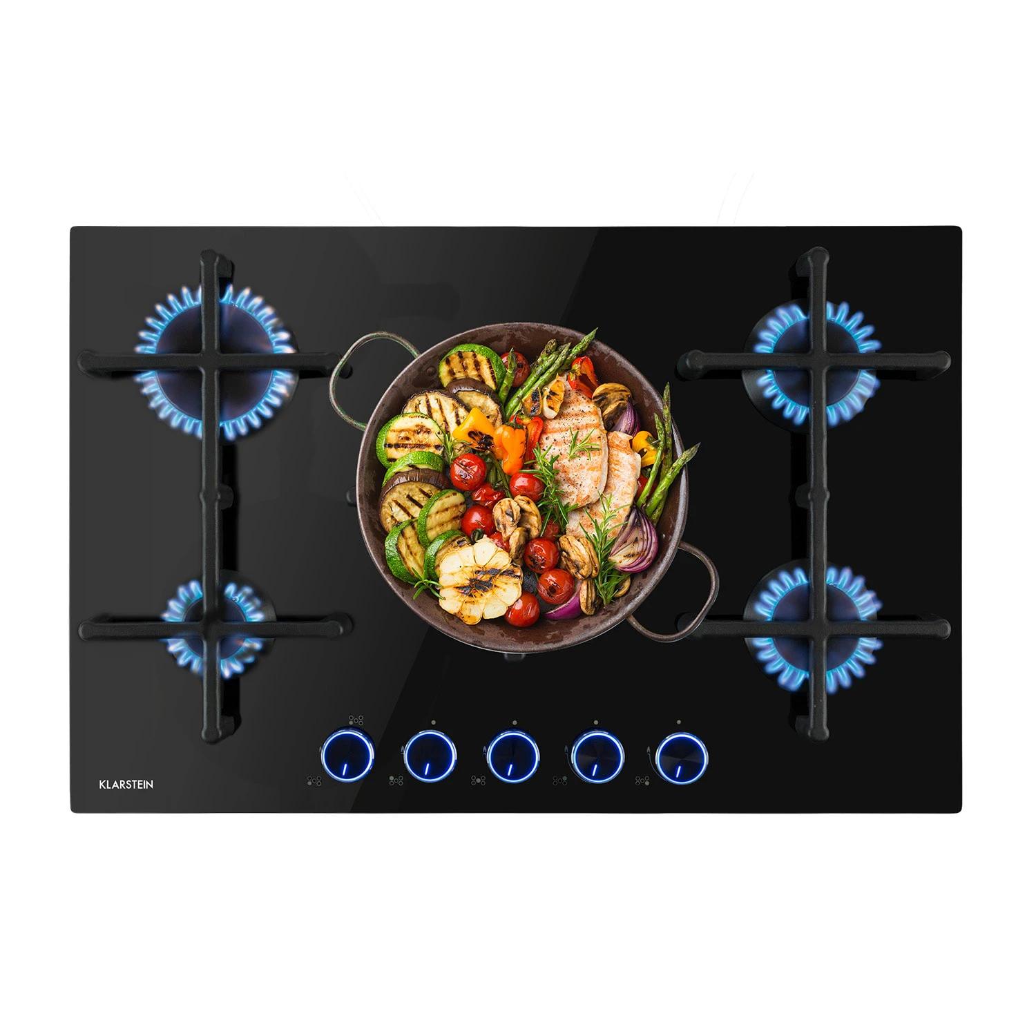 Illuminosa 5 Gaskochfeld 5-flammig Sabaf-Brenner Glaskeramik 1 Illuminosa 5 Gaskochfeld 5-flammig Sabaf-Brenner Glaskeramik