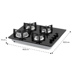 Trifecta 4 Gaskochfeld 4-flammig Triangle-Brenner Glaskeramik -Haushaltsgeräte Geschäft 10035469 yy 0011 dimensions