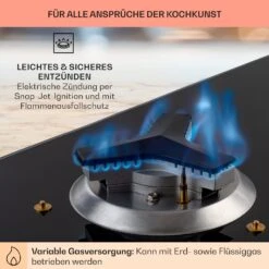 Trifecta 5 Gaskochfeld 5-flammig Triangle-Brenner Glaskeramik -Haushaltsgeräte Geschäft 10035470 de 0005 usp