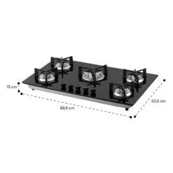 Trifecta 5 Gaskochfeld 5-flammig Triangle-Brenner Glaskeramik -Haushaltsgeräte Geschäft 10035470 yy 0011 dimensions