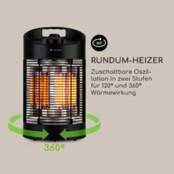 Heat Guru 360 Mini Infrarot-Heizstrahler 700/350W Oszillation -Haushaltsgeräte Geschäft 10035506 de 0005 logo