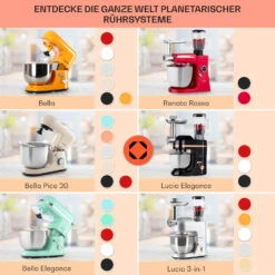 Bella Elegance Küchenmaschine 2000W 2,7PS 5,2 Ltr Edelstahl BPA-frei -Haushaltsgeräte Geschäft 10035520 de 0007 usp