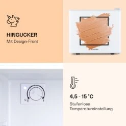 Pretty Cool Make-Up-Kühlschrank Apricot 17 Liter 50 Watt 1 Boden -Haushaltsgeräte Geschäft 10035625 de 0005 logo