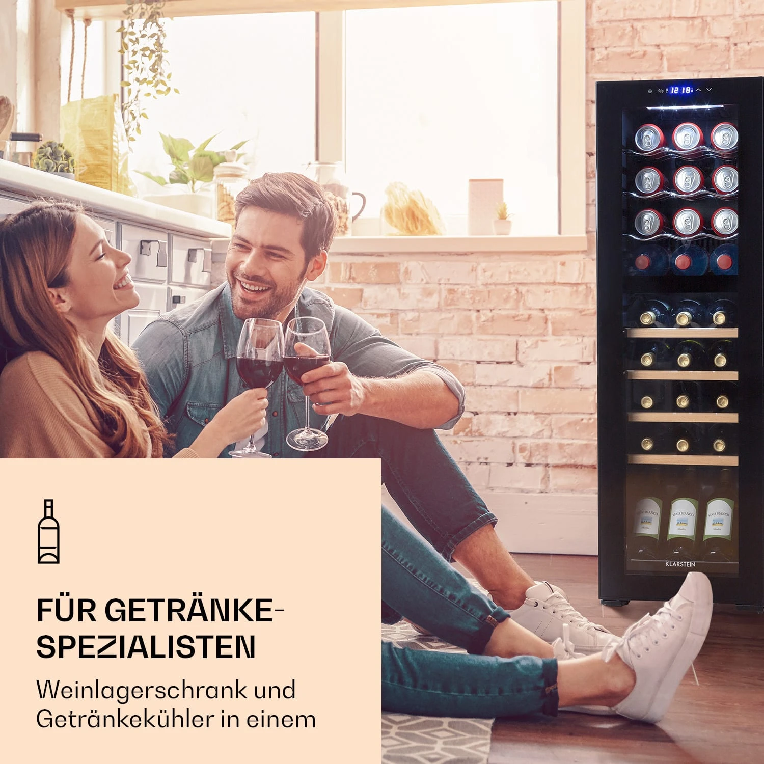 Bovella 27 Duo+ Zweizonen-Weinkühlschrank 74l 27 Fl. Glastür 2 Bovella 27 Duo+ Zweizonen-Weinkühlschrank 74l 27 Fl. Glastür – Bild 2