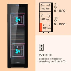 Bovella 27 Duo+ Zweizonen-Weinkühlschrank 74l 27 Fl. Glastür 11 Bovella 27 Duo+ Zweizonen-Weinkühlschrank 74l 27 Fl. Glastür -Haushaltsgeräte Geschäft 10035697 de 0004 logo
