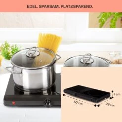 Cookbuddy Doppel-Kochfeld 2400W 5 Leistungsstufen Glaskeramik -Haushaltsgeräte Geschäft 10035705 de 0006 usp