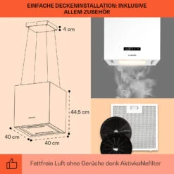 Kronleuchter Smart Inselabzugshaube 595m³/h App-Steuerung LED-Panel -Haushaltsgeräte Geschäft 10035711 de 0005 usp