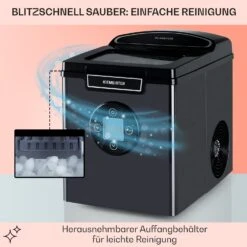 Icemeister 2G Eiswürfelmaschine 12kg/24h LC-Display Edelstahl -Haushaltsgeräte Geschäft 10035712 de 0005 usp