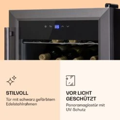 Ultimo 20 Uno Weinkühlschrank 53l Touch-Bedienfeld 131W 5-18°C 12 Ultimo 20 Uno Weinkühlschrank 53l Touch-Bedienfeld 131W 5-18°C -Haushaltsgeräte Geschäft 10035778 de 0004 logo