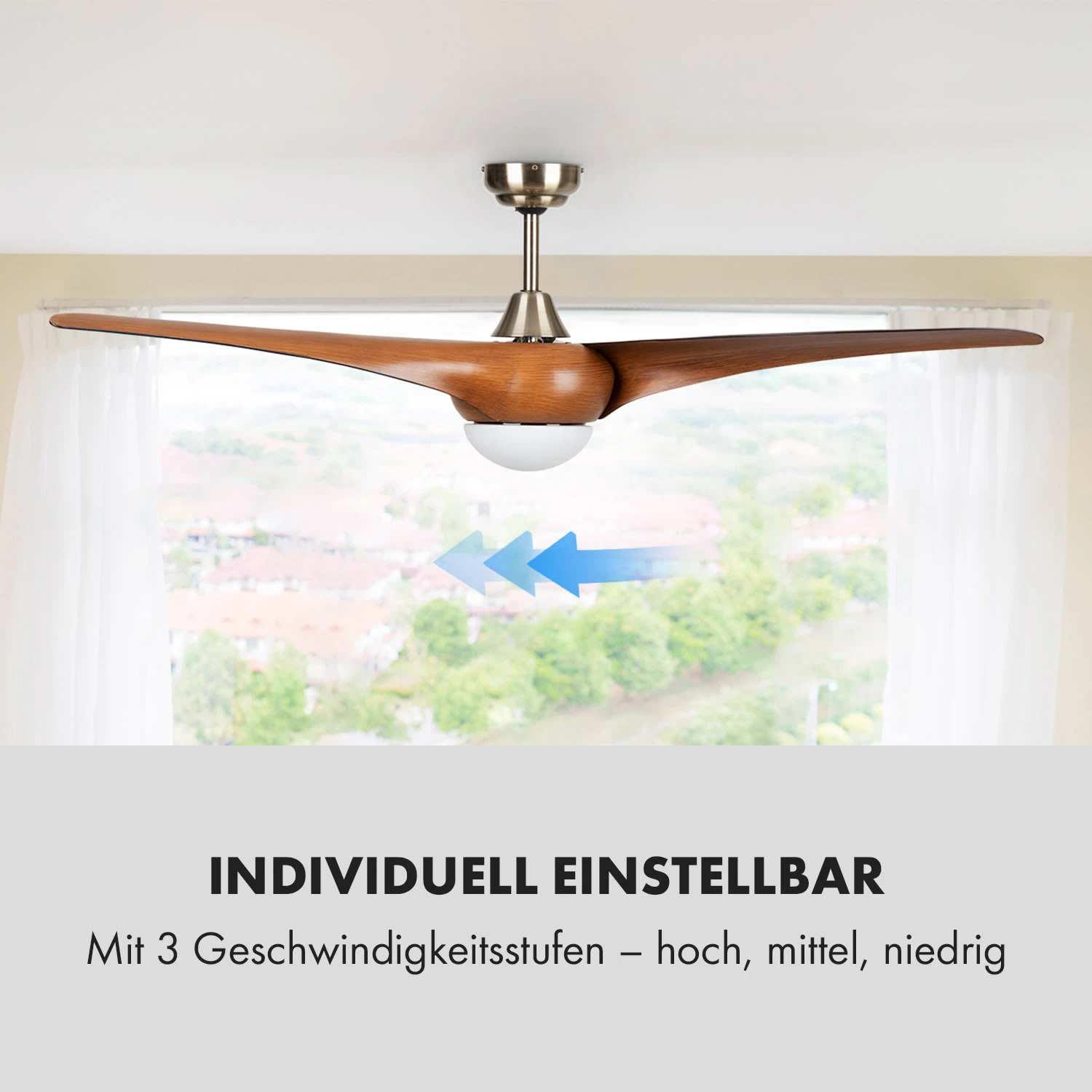 Monteverde Deckenventilator Deckenleuchte 52" 8.376m³/h 3 Flügel 5 Monteverde Deckenventilator Deckenleuchte 52" 8.376m³/h 3 Flügel – Bild 5