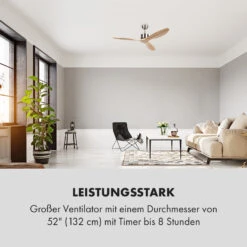 Santa Elena Deckenventilator 52" 9.060m³/h 3 Echtholzflügel -Haushaltsgeräte Geschäft 10035789 de 0006 logo