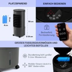 Skypillar 3-in-1 Luftkühler Ventilator 5L Fernbedienung Touch-Panel -Haushaltsgeräte Geschäft 10035795 de 0006 usp