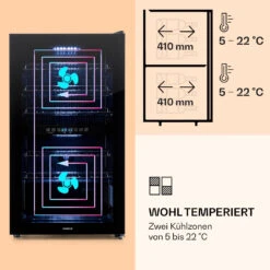 Shiraz 29 Duo Weinkühlschrank 2 Zonen 80L/29 Flaschen 5-22°C Touch -Haushaltsgeräte Geschäft 10035846 de 0003 logo