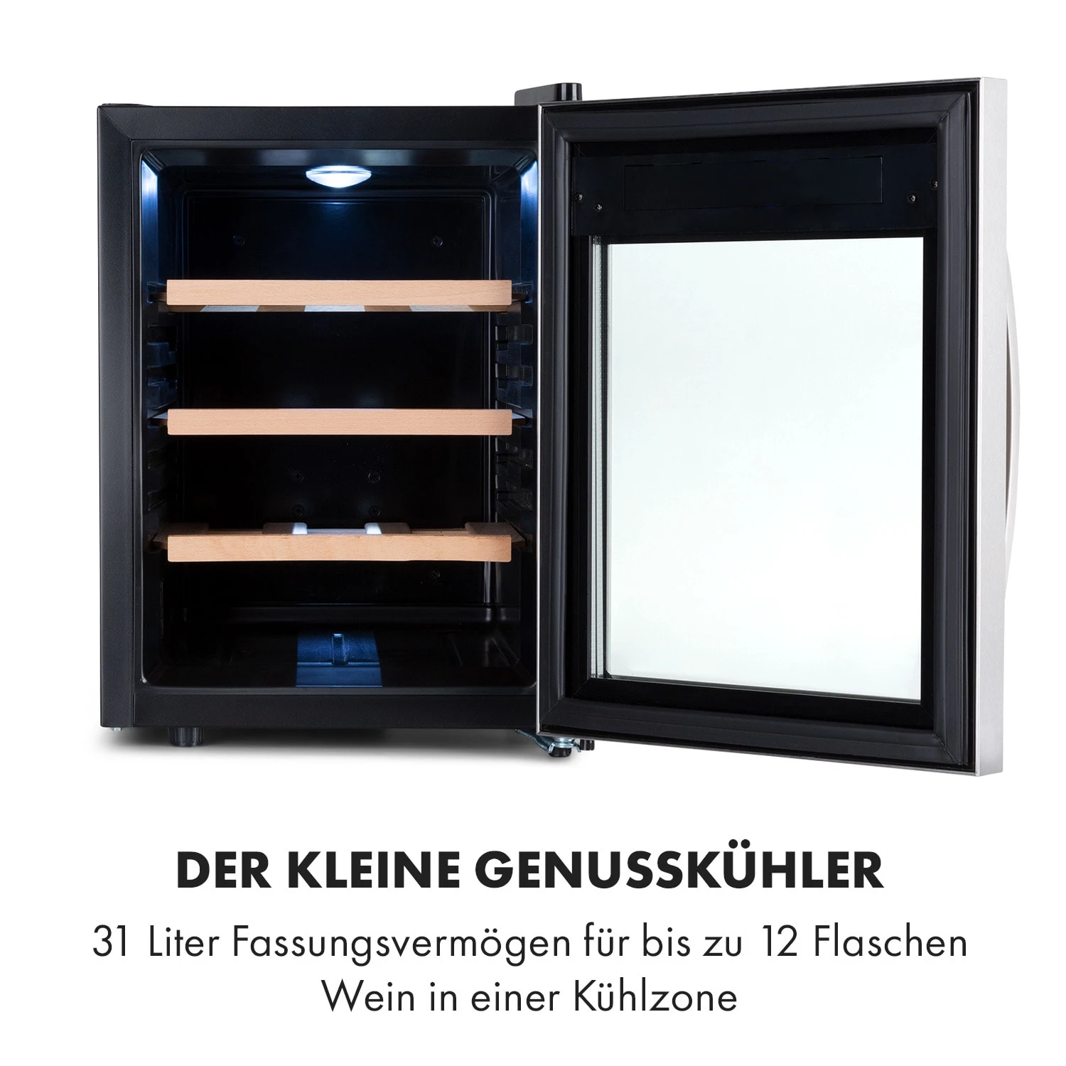 Reserva 12 Uno Weinkühlschrank 12 Flaschen 31 Liter Edelstahl 3 Reserva 12 Uno Weinkühlschrank 12 Flaschen 31 Liter Edelstahl – Bild 3