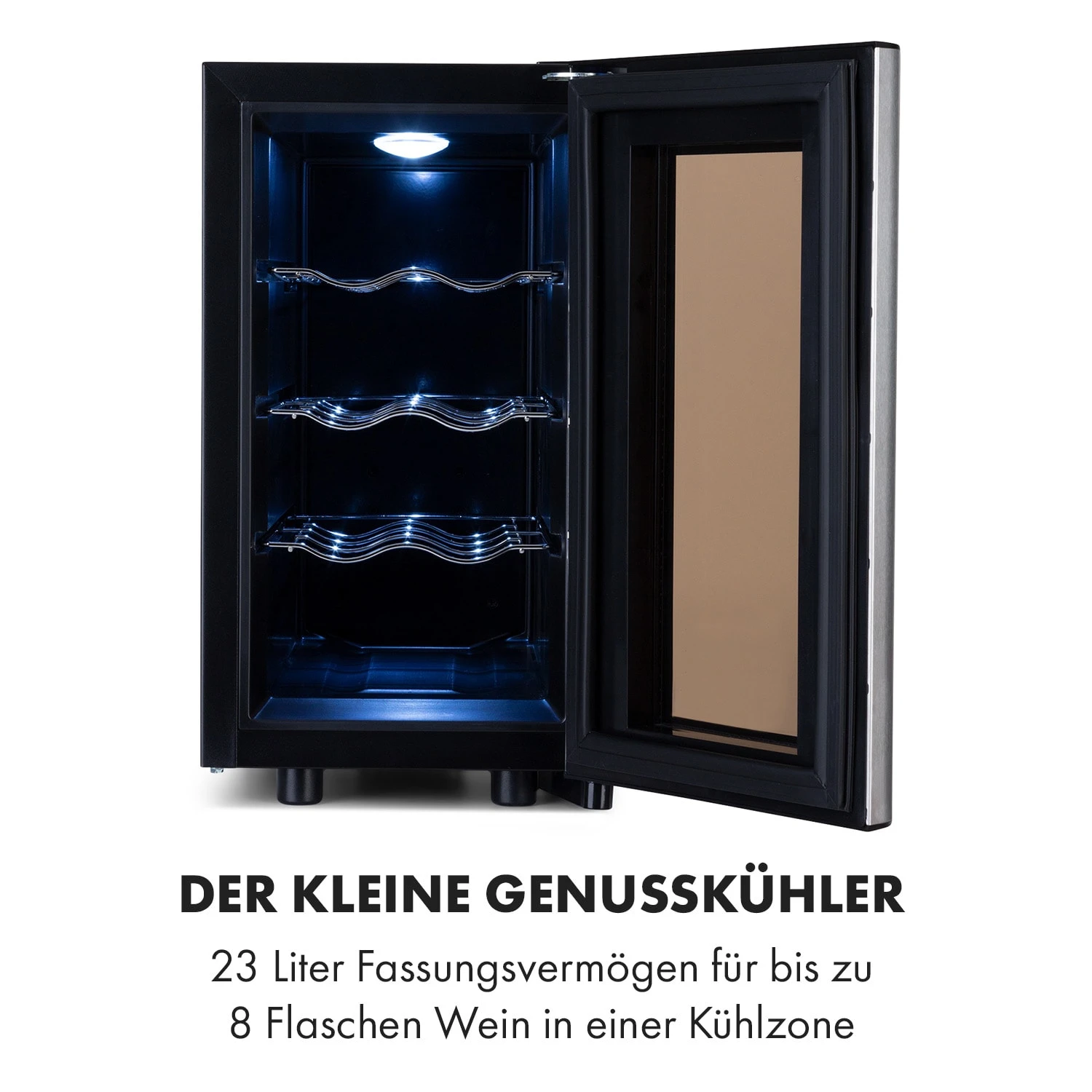 Reserva 8 Slim Uno Weinkühlschrank 8 Flaschen 23 Liter Edelstahl 3 Reserva 8 Slim Uno Weinkühlschrank 8 Flaschen 23 Liter Edelstahl – Bild 3