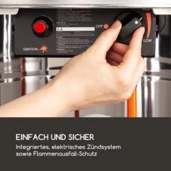 Goldflame Terrassenheizstrahler Gasheizer 11,2 KW Temperglas Mobil Edelstahl -Haushaltsgeräte Geschäft 10035960 de 0003 logo