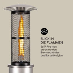 Goldflame Terrassenheizstrahler Gasheizer 11,2 KW Temperglas Mobil Edelstahl -Haushaltsgeräte Geschäft 10035960 de 0006 logo