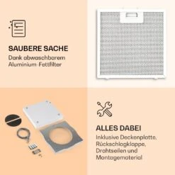 Kronleuchter Inselabzugshaube 596m³/h LED-Panel EEK A -Haushaltsgeräte Geschäft 10035975 de 0004 logo