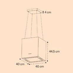Kronleuchter Inselabzugshaube 596m³/h LED-Panel EEK A -Haushaltsgeräte Geschäft 10035975 yy 0007 logo