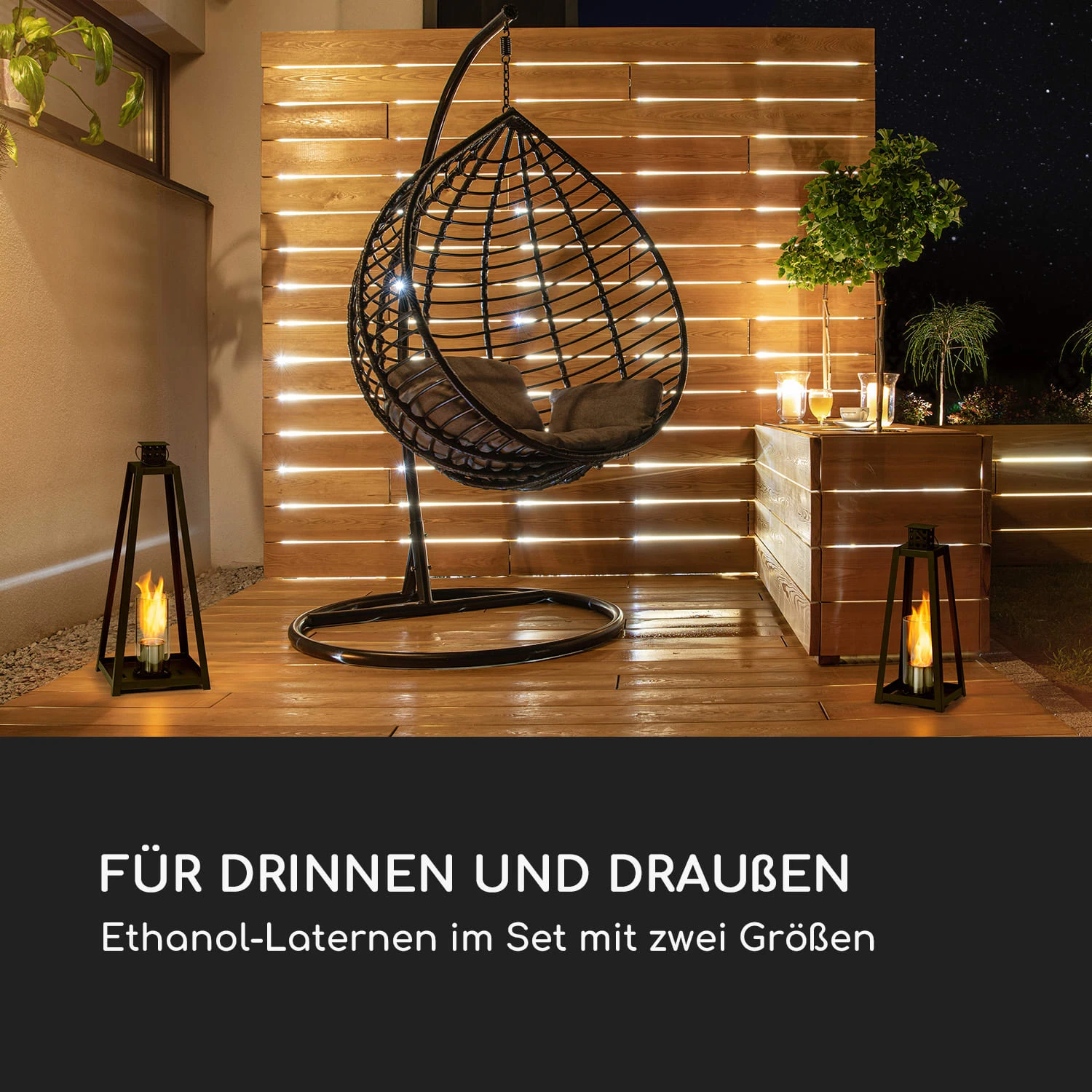 Fiamme Triangolo Ethanol-Laterne 2-Set Edelstahl-Brenner 0,3 Liter 4h Brenndauer 2 Fiamme Triangolo Ethanol-Laterne 2-Set Edelstahl-Brenner 0,3 Liter 4h Brenndauer – Bild 2