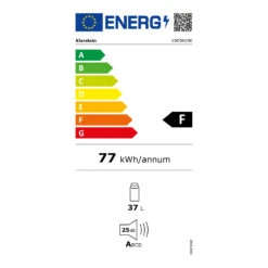 Klarstein El Presidente 37 Zigarren-Humidor 37L 2 Einschübe 1 Fach Zedernholz -Haushaltsgeräte Geschäft 10036100 energy label
