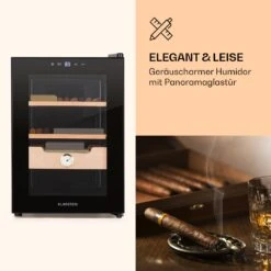 Klarstein El Presidente 37 Zigarren-Humidor 37L 2 Einschübe 1 Fach Zedernholz 10 Klarstein El Presidente 37 Zigarren-Humidor 37L 2 Einschübe 1 Fach Zedernholz -Haushaltsgeräte Geschäft 10036101 de 0003 logo