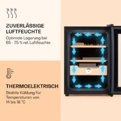 Klarstein El Presidente 37 Zigarren-Humidor 37L 2 Einschübe 1 Fach Zedernholz 11 Klarstein El Presidente 37 Zigarren-Humidor 37L 2 Einschübe 1 Fach Zedernholz -Haushaltsgeräte Geschäft 10036101 de 0004 logo