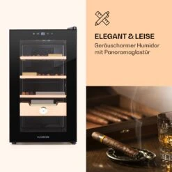 Klarstein El Presidente 48 Zigarren-Humidor 48L 3 Einschübe 1 Fach Zedernholz -Haushaltsgeräte Geschäft 10036103 de 0003 logo