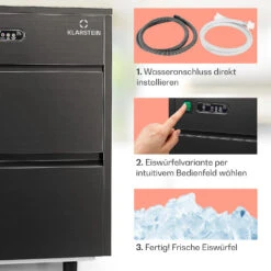 Powericer XL Eiswürfelmaschine 20 Kg/Tag 145 Watt -Haushaltsgeräte Geschäft 10036152 de 0004 usp