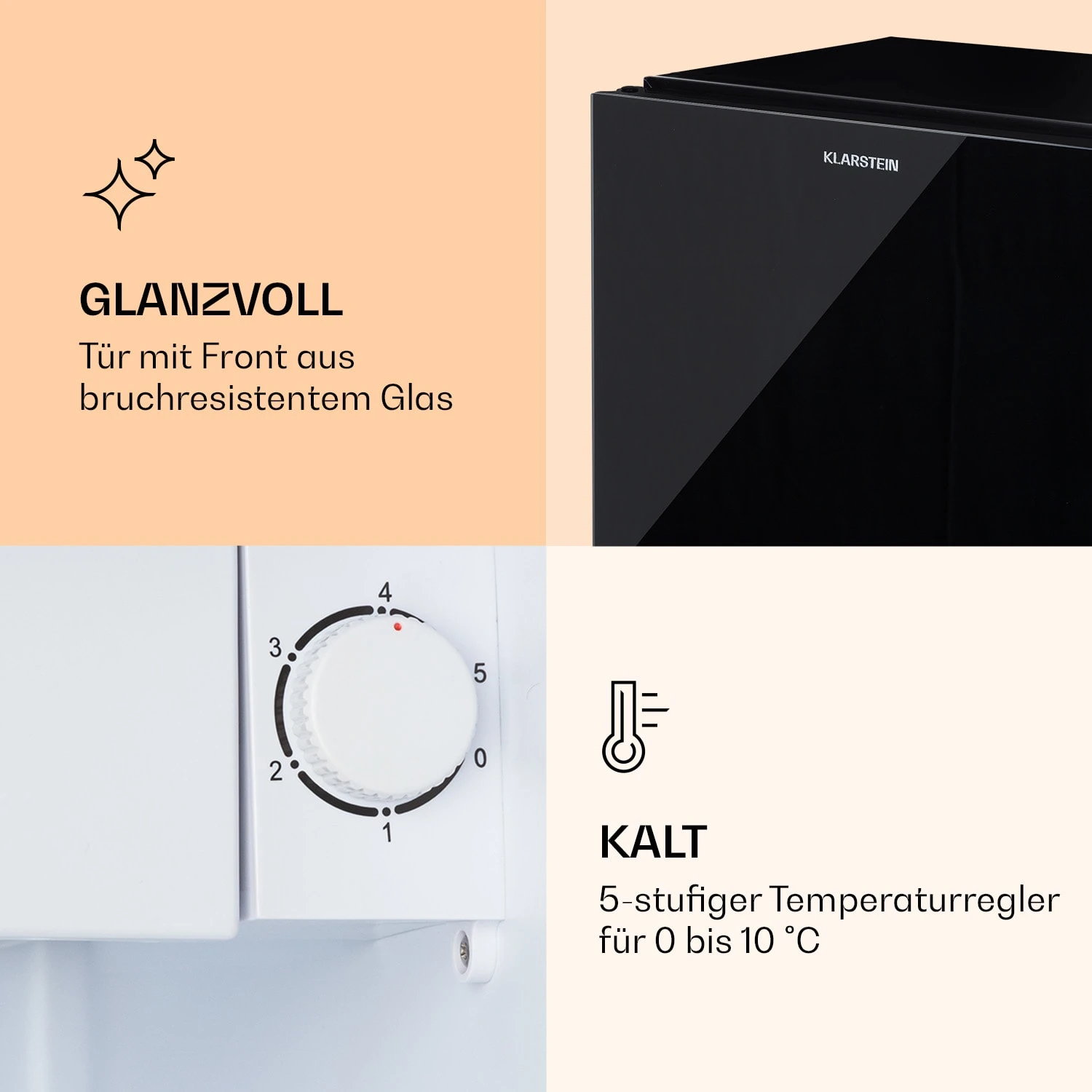 Luminance Frost Mini-Kühlschrank 45l EEK F Gefrierfach 1,5l Glastür 4 Luminance Frost Mini-Kühlschrank 45l EEK F Gefrierfach 1,5l Glastür – Bild 4