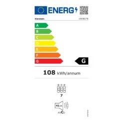 Vinovilla 7 Built-in Uno Onyx Einbau-Weinkühlschrank Glas Edelstahl -Haushaltsgeräte Geschäft 10036178 energy label