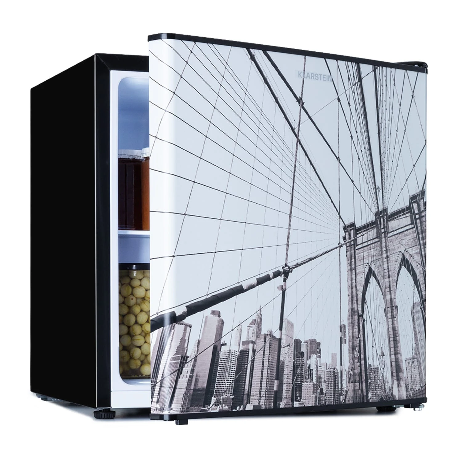 CoolArt 45L Mini-Kühlschrank EEK F Gefrierfach 1,5l Designtür 1 CoolArt 45L Mini-Kühlschrank EEK F Gefrierfach 1,5l Designtür