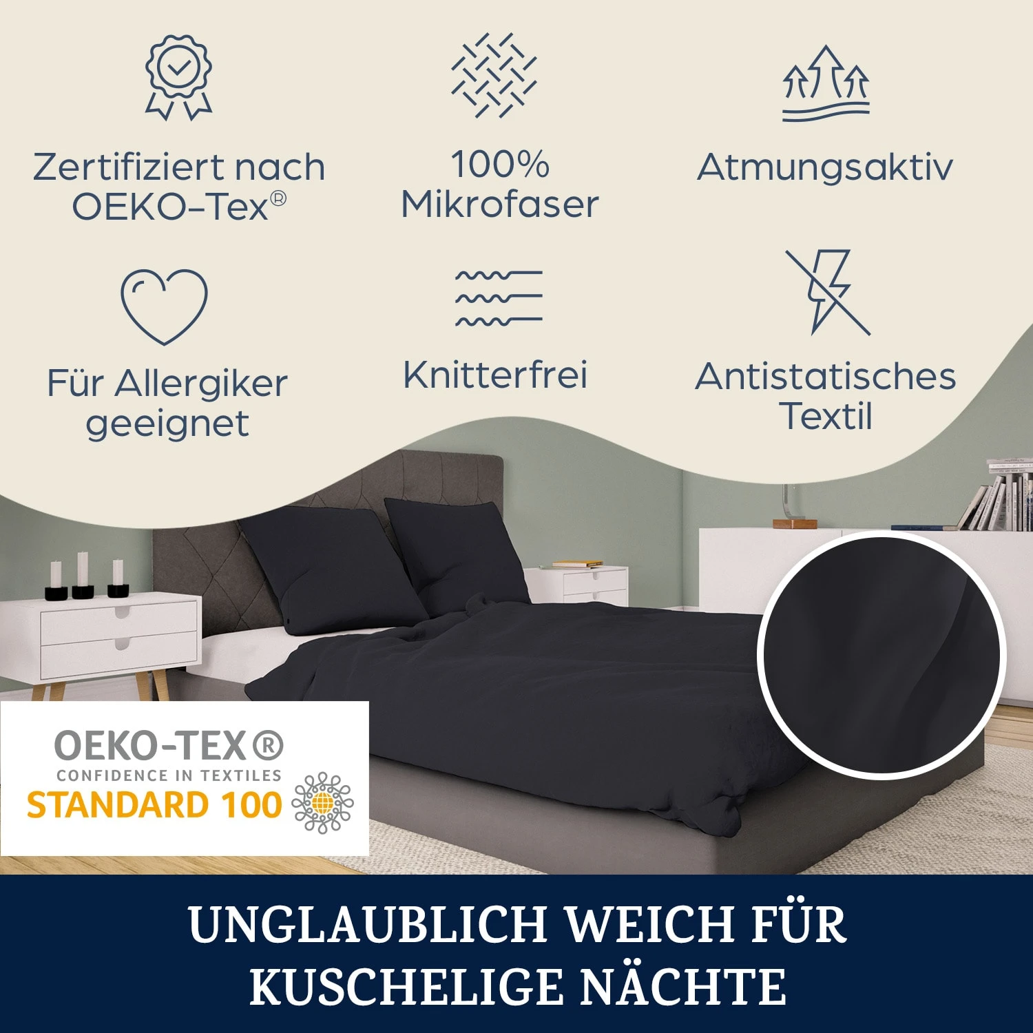 Traumwolle Biber-Bettwäsche 155x220 Cm 2 Traumwolle Biber-Bettwäsche 155x220 Cm – Bild 2