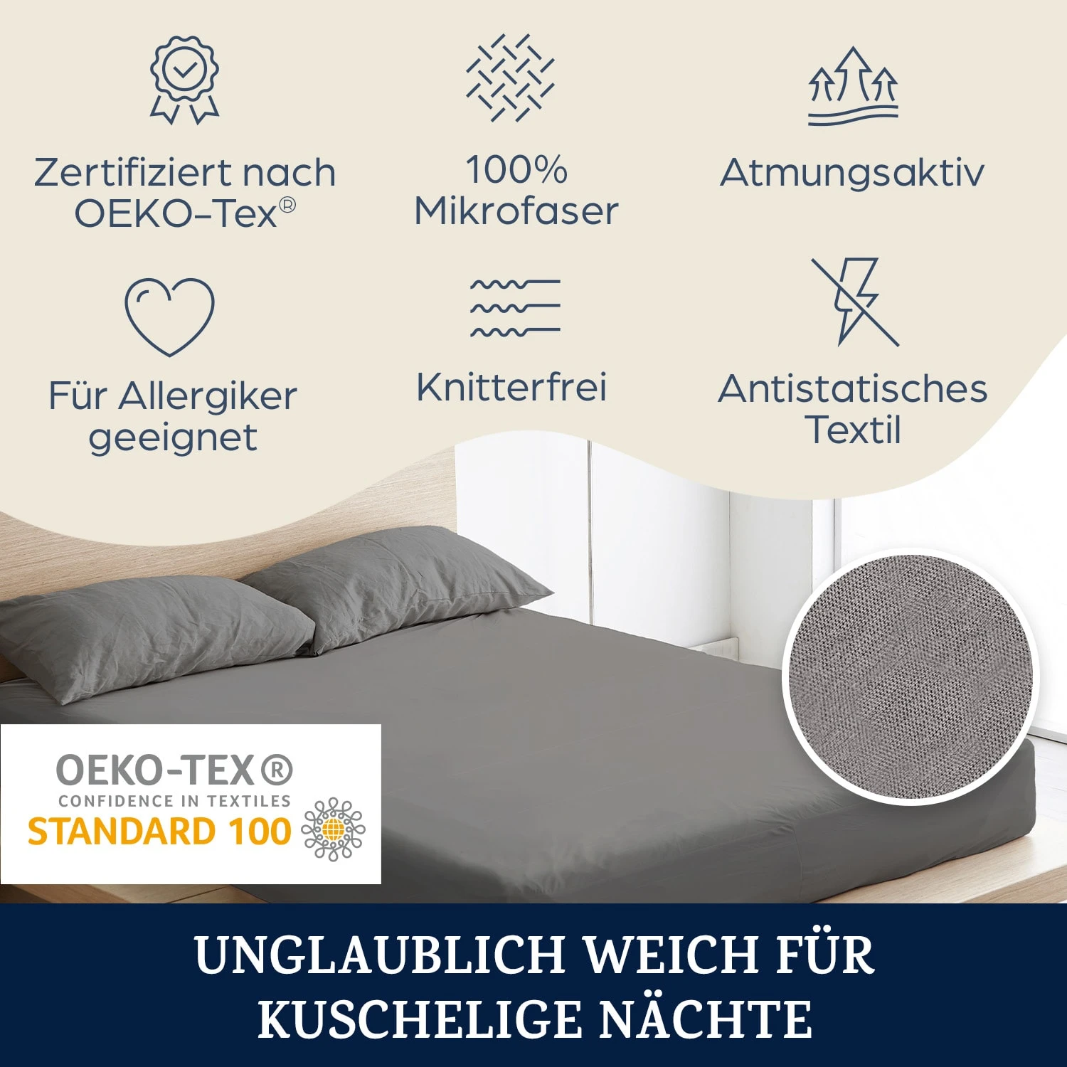 Soft Wonder-Edition Spannbettlaken 90-100 X 200 Cm Mikrofaser 2 Soft Wonder-Edition Spannbettlaken 90-100 X 200 Cm Mikrofaser – Bild 2