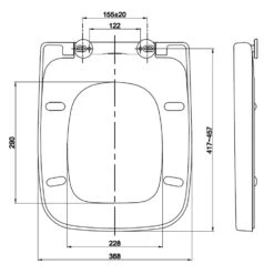 Lamera Toilettendeckel Eckige Form Absenkautomatik Antibakteriell -Haushaltsgeräte Geschäft 10036245 yy 0008 logo