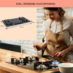 MultiChef 5 Kombi-Gaskochfeld Gas/Glaskeramik 5 Zonen -Haushaltsgeräte Geschäft 10036338 de 0006 usp