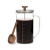 Glaswerk Ristretto French Press 0,35 Liter Borosilikatglas Edelstahl Walnussholz
