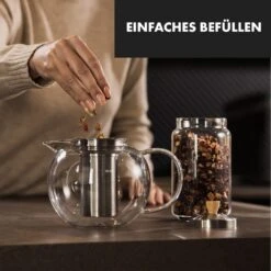 Sencha Teekanne 1,3 L Edelstahl-Siebeinsatz Borosilikatglas Deckel -Haushaltsgeräte Geschäft 10036362 de 0003 logo