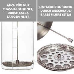 Glaswerk Ristretto French Press 1 Liter Borosilikatglas Edelstahl Walnussholz -Haushaltsgeräte Geschäft 10036368 de 0006 logo