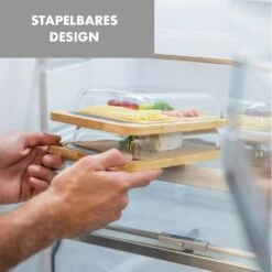 Glaswerk Hermatige Aufschnittbox Mit Glasdeckel 2er Set Borosilikatglas Bambus Schneidebret -Haushaltsgeräte Geschäft 10036374 de 0006 logo