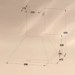 Victoria Dunstabzugshaube 60cm Retro-Design 644,5m³/h 2 LED-Lampen -Haushaltsgeräte Geschäft 10036449 de 0006 logo