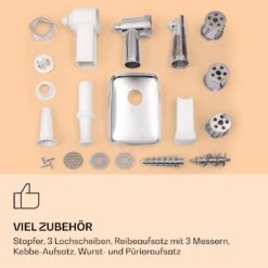 Mighty Mince Elektrischer Fleischwolf 500 - 1361 Watt 3 Lochscheiben -Haushaltsgeräte Geschäft 10036478 de 0007 logo